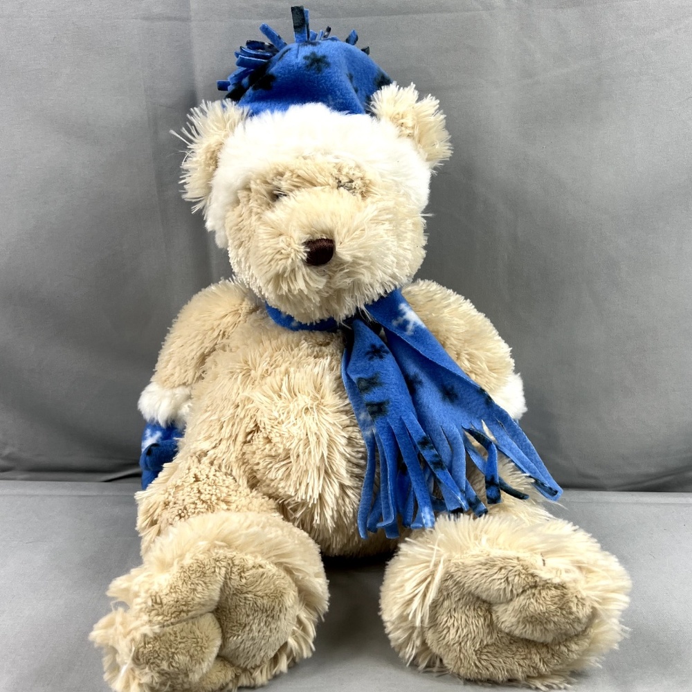 Kids' Preferred ST. JUDE Teddy Bear 2005 Snowflake Scarf and Mittens 17'' Plush